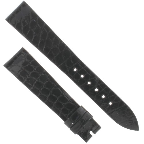 Patek Philippe Cinturino Alligatore nero lucido 18/14 mm