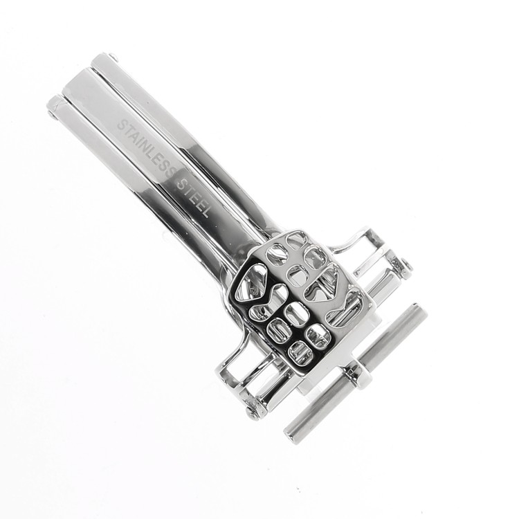 FREDERIQUE CONSTANT Deployante Logo Traforato acciaio 18 mm