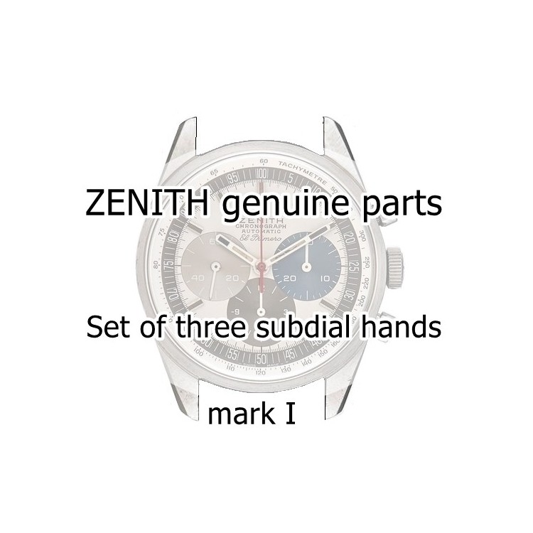 Zenith Lancette o sferini Contatori finitura bianca Mark I per orologio ref. A386 cronografo El Primero.