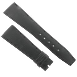 OMEGA cinturino Vintage pelle Nero 22/16 con cuciture