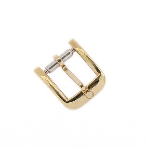 OMEGA Fibbia Vintage ardiglione 8 mm Placcata Oro emblema inciso