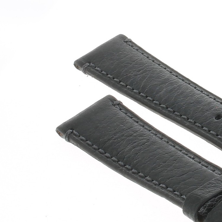 Cinturino Pelle Bufalo Cucito a Mano Nero opaco 20/16 mm B4B classico