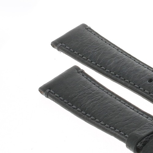 Cinturino Pelle Bufalo Cucito a Mano Nero opaco 20/16 mm B4B classico