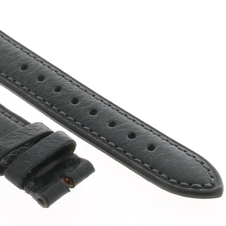 Cinturino Bufalo Cucito a Mano Nero opaco 20/16 mm classico