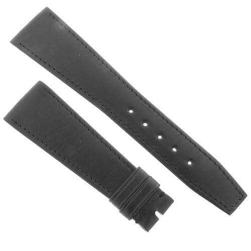 OMEGA cinturino pelle Nera Vintage 22/16 con cuciture nere.Lunghezza spezzoni 115/75 mm. Spessore 3 mm all'ansa.