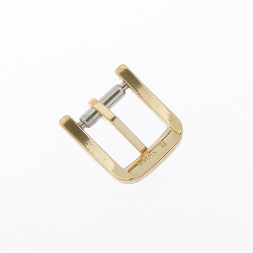 OMEGA Fibbia Vintage ardiglione 8 mm Placcata Oro emblema inciso