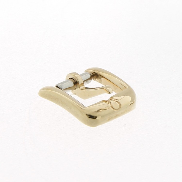 OMEGA Fibbia Vintage ardiglione 8 mm Placcata Oro emblema inciso