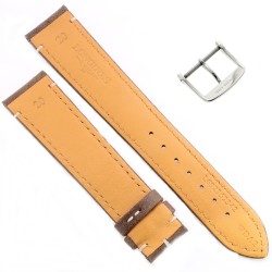 Longines Cinturino L682152342 FA Pelle Marrone Opaco cuciture chiare 20/18 mm 2