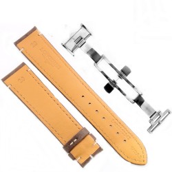 Longines Cinturino L682152342 FDA Pelle Marrone Opaco cuciture chiare 20/18 mm 2