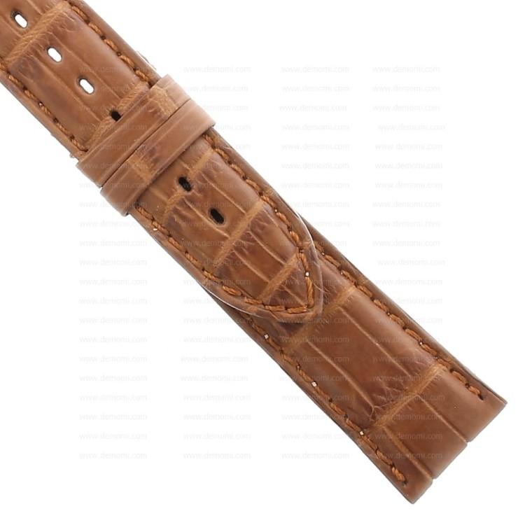 Cinturino Sartoriale Alligatore Marrone Medio opaco 20/18 mm 
