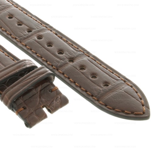 Cinturino Sartoriale Stampa Alligatore Blu Opaco 20/18 mm B4N Punta paitta