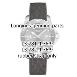 Longines Cinturino Caucciù Grigio 21/19 mm Hydroconquest Ceramic L3.781.4 , L3.783.4 , L3.782.4 2
