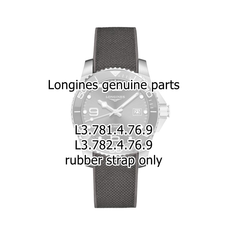 Longines Cinturino Caucciù Grigio 21/19 mm Hydroconquest Ceramic L3.781.4 , L3.783.4 , L3.782.4