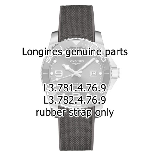 Longines Cinturino Caucciù Grigio 21/19 mm Hydroconquest Ceramic L3.781.4 , L3.782.4