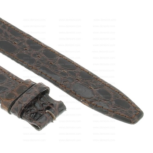 Zenith Cinturino Coccodrillo Marrone 18/14 mm cucito piatto spessore 2,5/3 mm lunghezza 75/114 mm