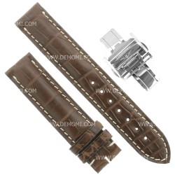 	Longines Cinturino Alligatore L682108692FDA Marrone 18/18 mm