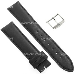 	Longines Cinturino L682100480 FA Pelle Liscia Opaca Nero 18/16 mm Heritage