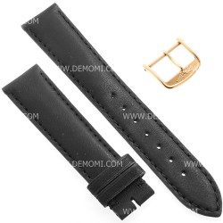 	Longines Cinturino L682100480 FR Pelle Liscia Opaca Nero 18/16 mm Heritage