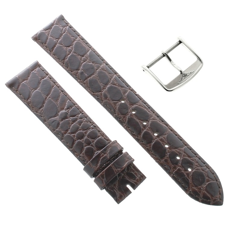 Longines Cinturino L682100664 FA Stampa Alligatore Marrone Moka 18-16 mm