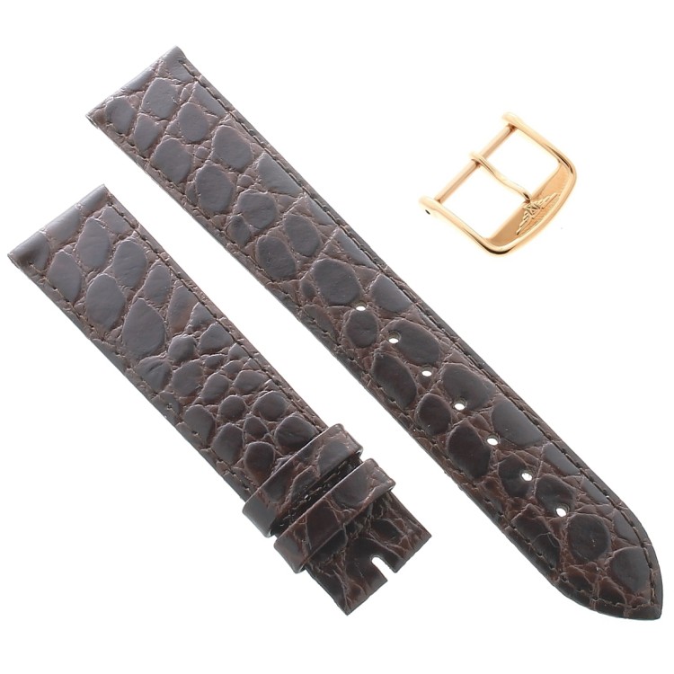 Longines Cinturino L682100664 FR Stampa Alligatore Marrone Moka 18-16 mm