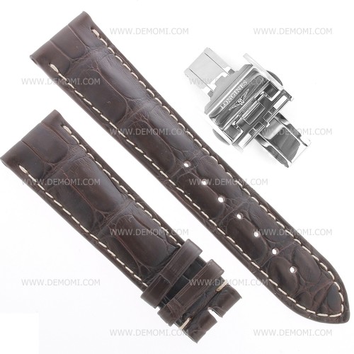 Longines Cinturino Alligatore L682109818 FDA Marrone Opaco 21-18 mm