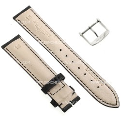 Longines Cinturino L682100480 FA Pelle Liscia Opaca Nero 18-16 mm Heritage 2