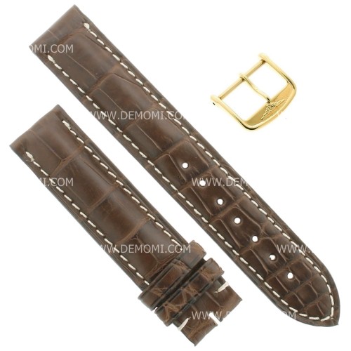 	Longines Cinturino Alligatore L682108692FG Marrone 18/18 mm