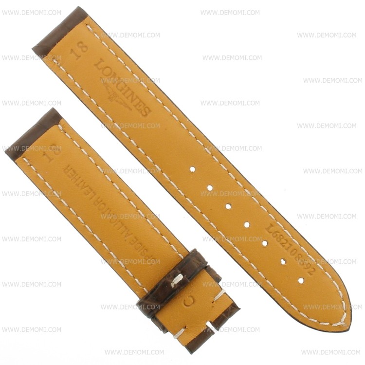 	Longines Cinturino Alligatore L682108692 Marrone 18/18 mm