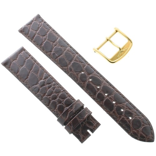 Longines Cinturino L682100664 FG Stampa Alligatore Marrone Moka 18-16 mm