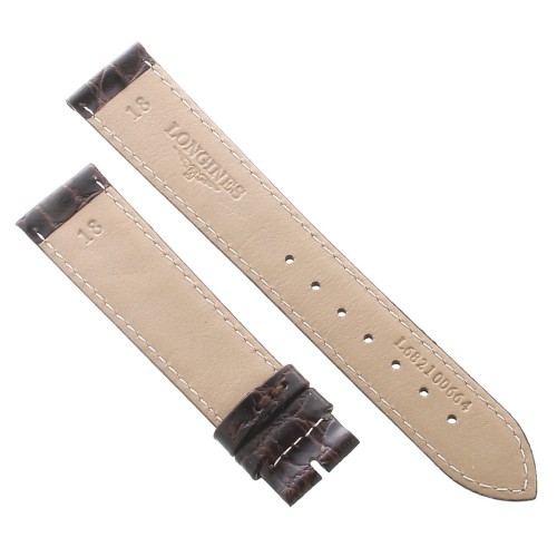 Longines Cinturino L682100664 Stampa Alligatore Marrone Moka 18-16 mm