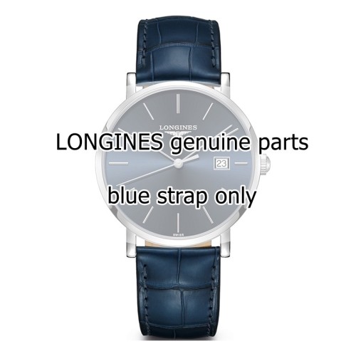 Longines Cinturino Alligatore L682154080 Blu Opaco 20/18 mm .