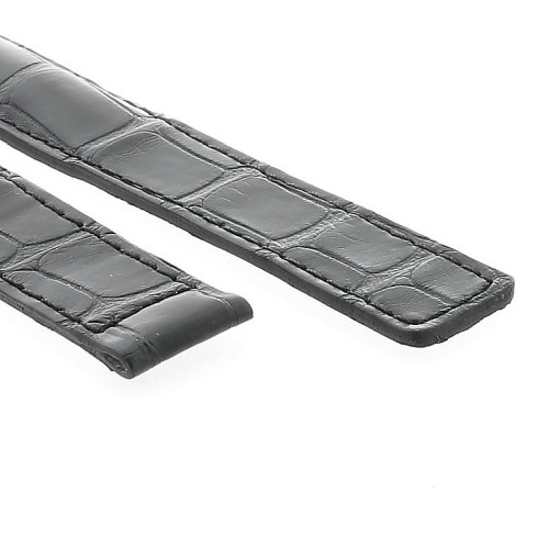 Tag Heuer Cinturino Carrera Alligatore Nero Non Originale 19/18 mm