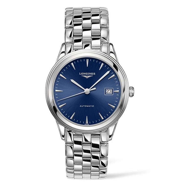LONGINES Classico FLAGSHIP L4.974.4.92.6 Automatico acciaio bracciale quadrante blu 38,5 mm