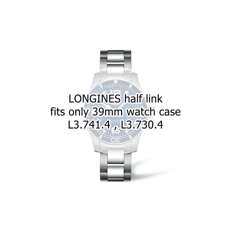 Longines 1/2 link acciaio Conquest e Hydroconquest misura 19 x 6,6 x 3,9 mm