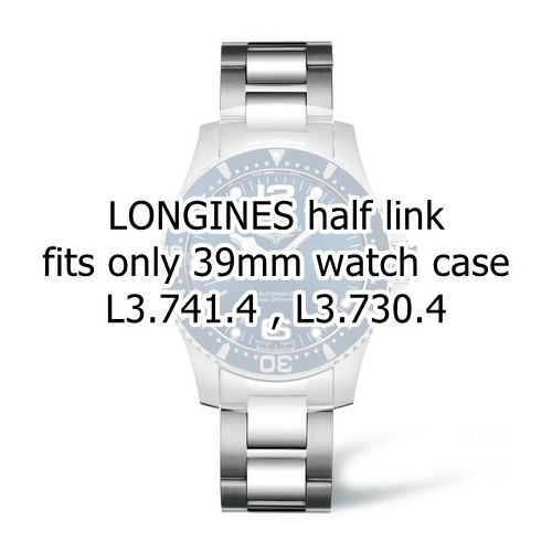 Longines 1/2 link acciaio Conquest e Hydroconquest misura 19 x 6,6 x 3,9 mm