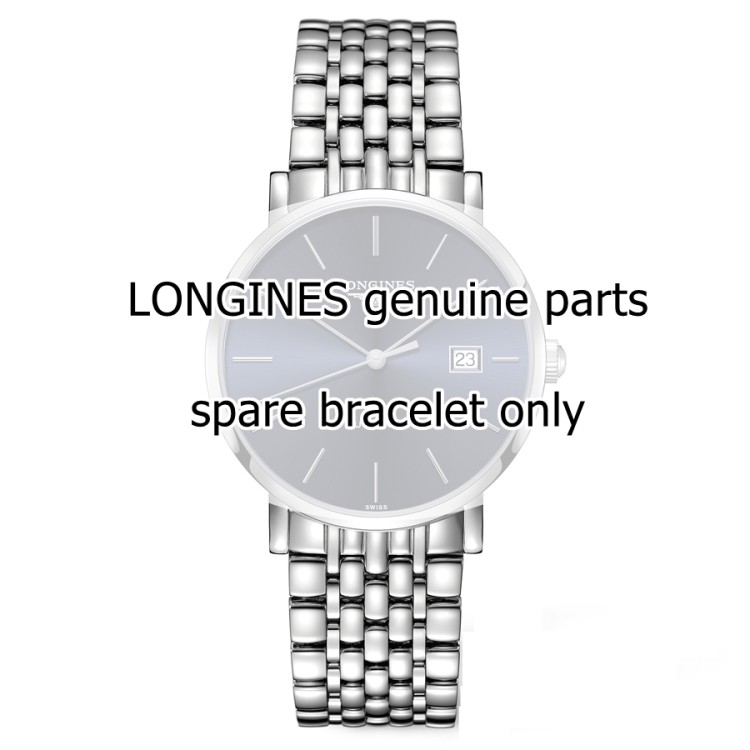Longines bracciale acciaio per collezione Elegant. Ansa 20 mm, cassa diametro 39 mm. L4.910.4.