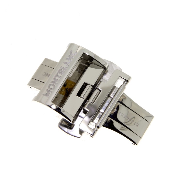 Montblanc chiusura Deployante 113758 in acciasio per misura 17 mm