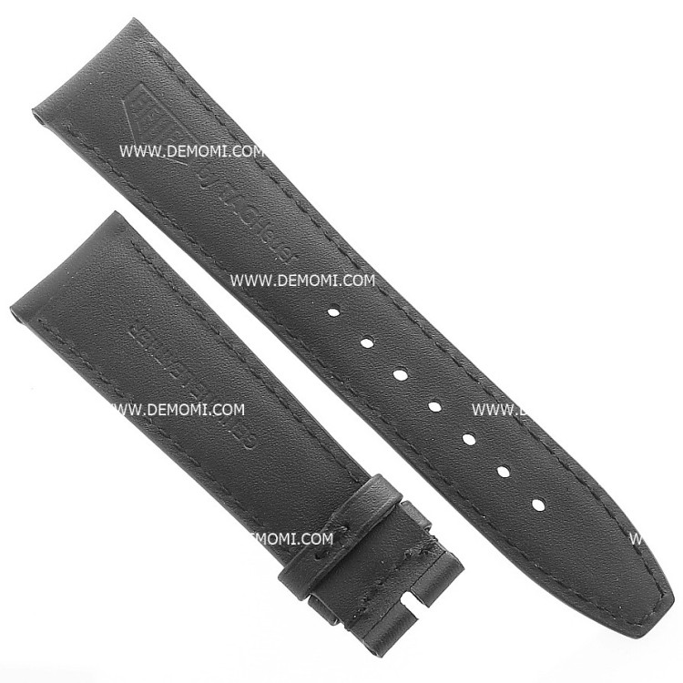 Tag Heuer Cinturino Monaco Pelle FC8119 Nero 22/18 mm Monaco ardiglione.