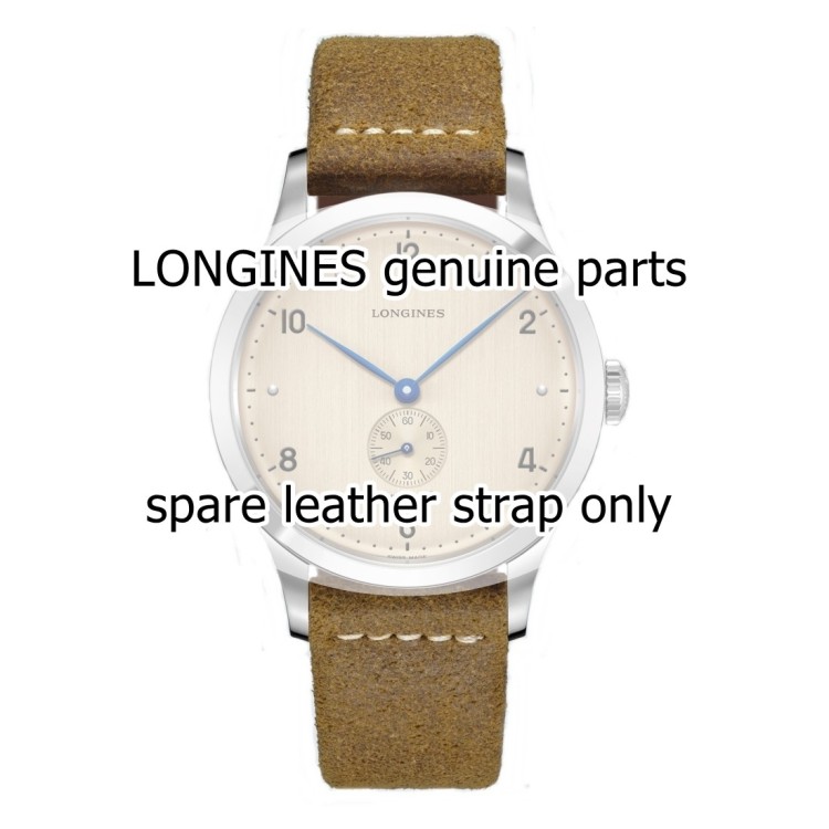 Longines Cinturino L682151772 Pelle Marrone Opaco cuciture chiare 20/18 mm Heritage 1945 L2.813.4