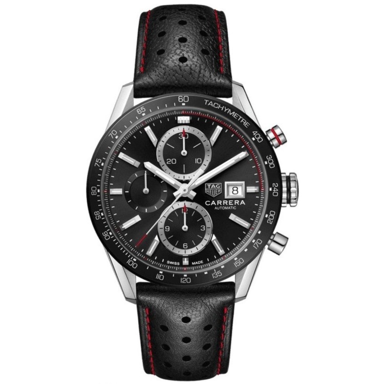 TAG HEUER CARRERA Conograph 41 mm CBM2110.FC6454 quadrante Nero