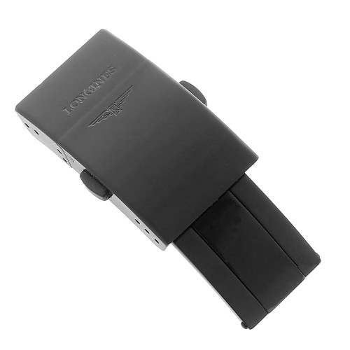 Longines Chiusura Déployante acciaio PVD nero 18 mm perConquest VHP - fits only rubber strap