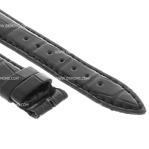 Cinturino IWC Portofino Aftermarket Compatibile Alligatore Nero Opaco 20/16 mm