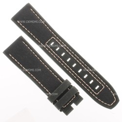 Mido Cinturino Multifort Caucciù e Stoffa  nero 22/20 mm con Fibbia ardiglione 20 mm acciaio PVD Nero
