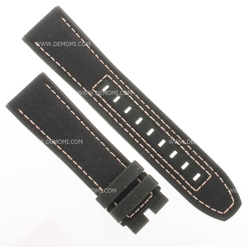 Mido Cinturino Multifort Caucciù e Stoffa  nero 22/20 mm con Fibbia ardiglione 20 mm acciaio PVD Nero