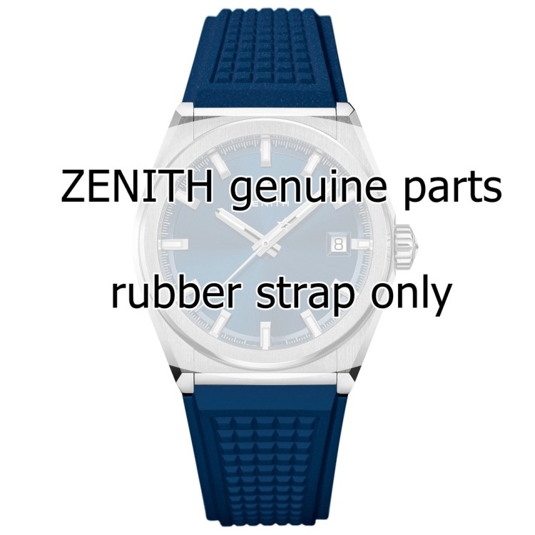 Zenith Cinturino 27.00.2218.790 Caucciù Blu 22/18 mm