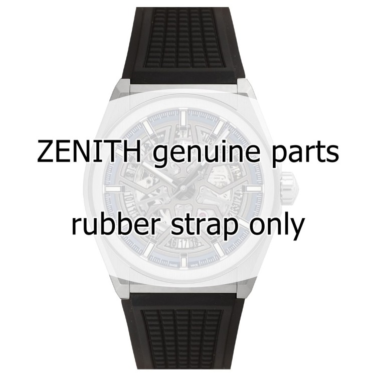 Zenith Cinturino 27.00.2218.782 Caucciù Nero 22/18 mm Defy Classic