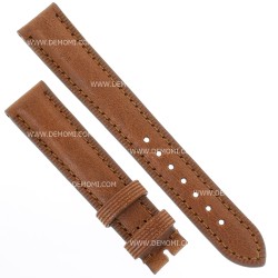 Cinturino Pelle Vitello Bordo Merlato Marrone opaco 20/18 mm B40B classico
