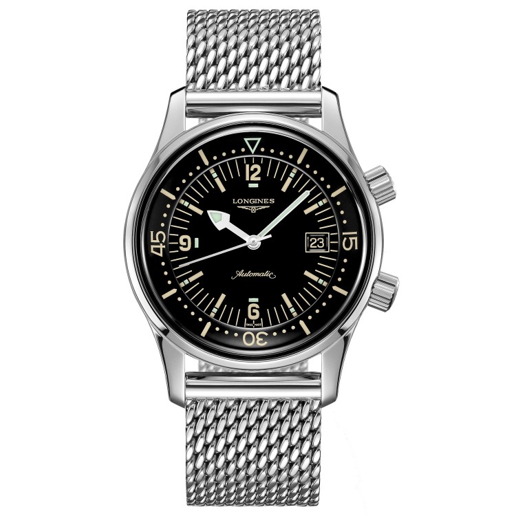 LONGINES Heritage Legend Diver L3.374.4.50.6 con data 36 mm Automatico