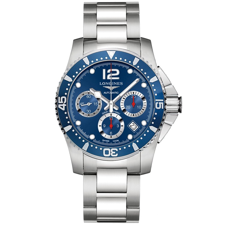 LONGINES HydroConquest L3.744.4.96.6 Cronografo Automatico 41 mm Blu.