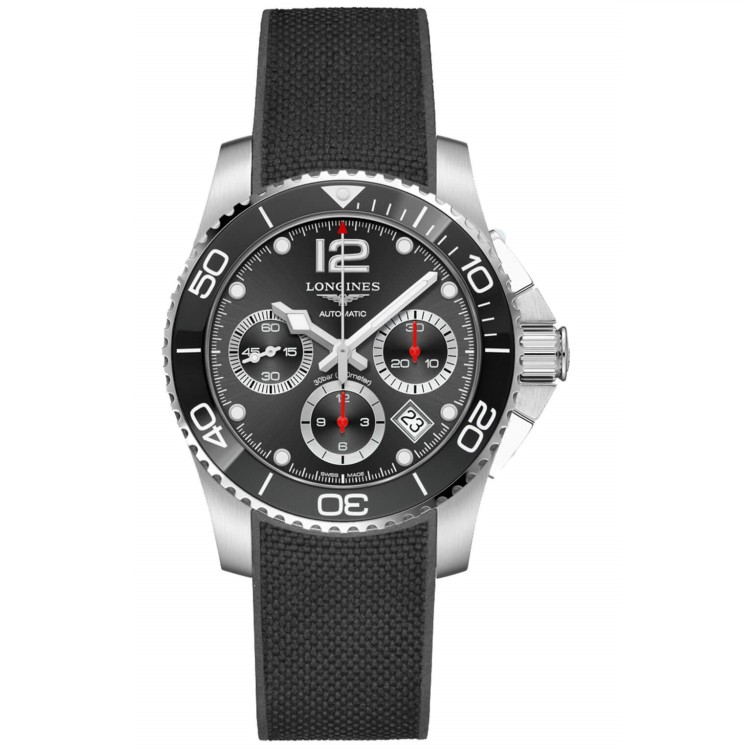 LONGINES HydroConquest Ceramic L3.783.4.56.9 Cronografo Automatico 41 mm nero.